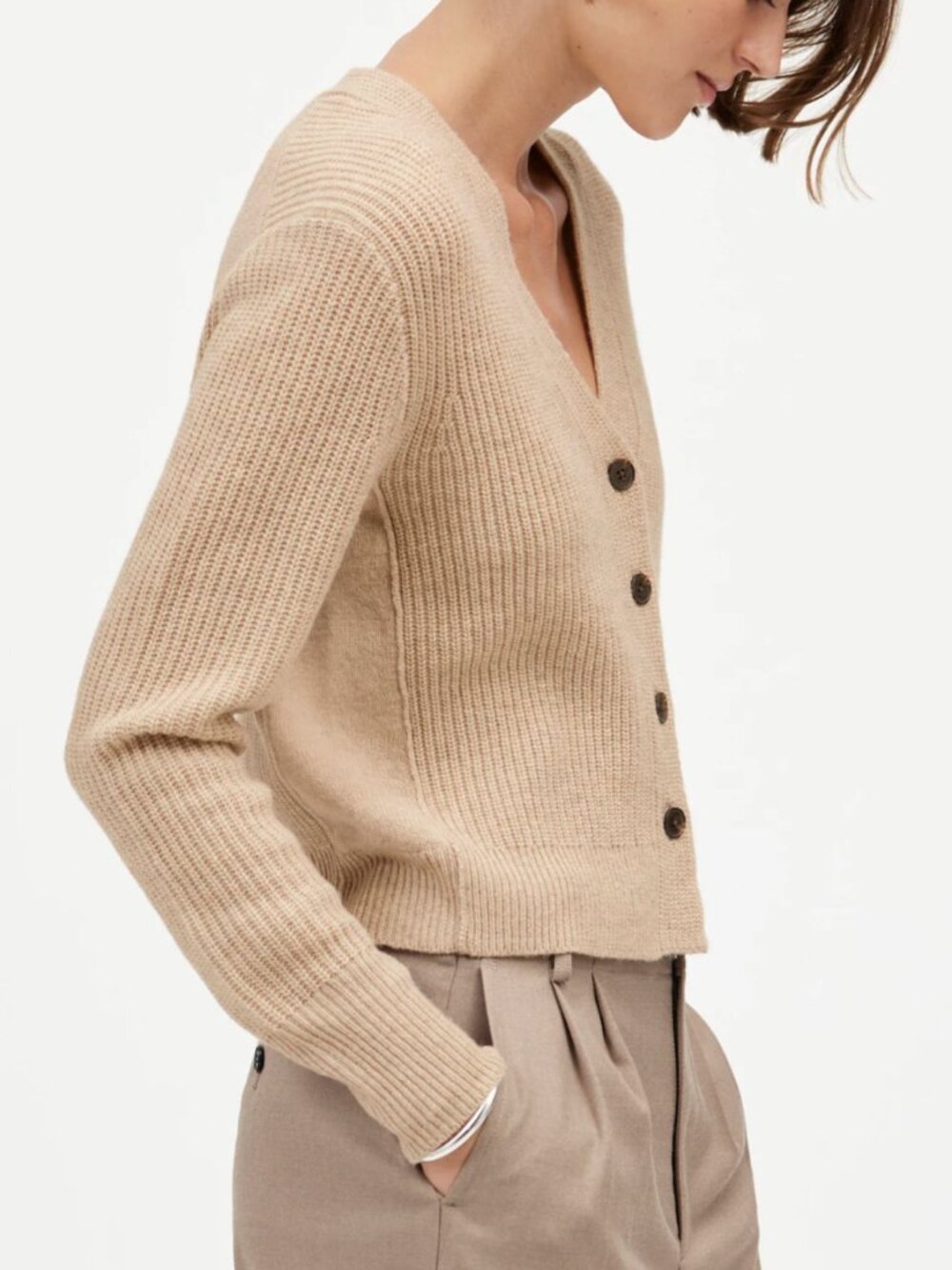 Madewell SoftWool Button-Front Cardigan Size Small New - Picture 4 of 7